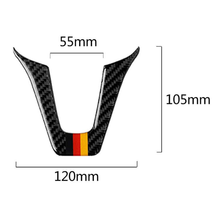 Car German Flag Carbon Fiber Steering Wheel Decorative Sticker for Mercedes-Benz, Steering Wheel ...