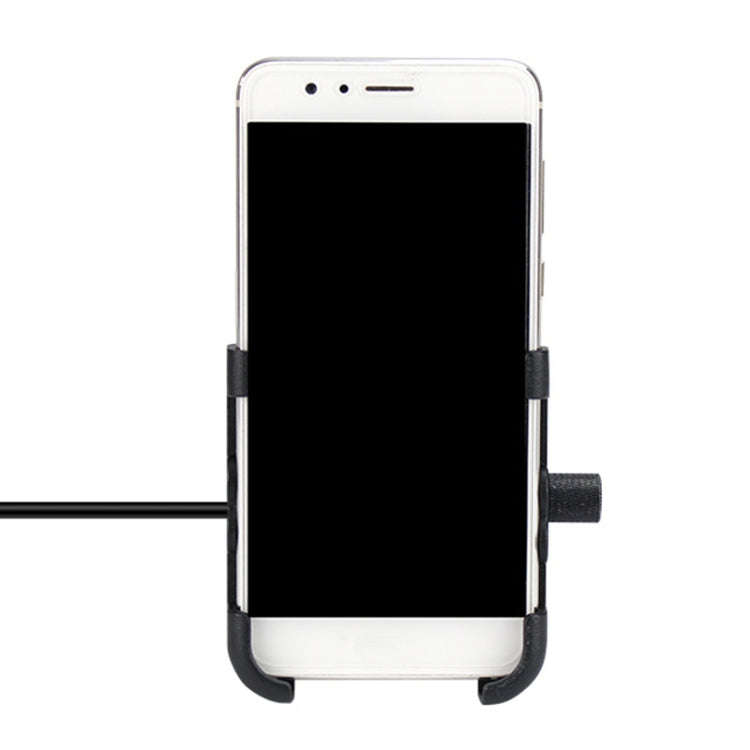 Portable Motorcycle Aluminium Alloy USB Charger Mobile Phone Holder, Handlebars Version, 3089