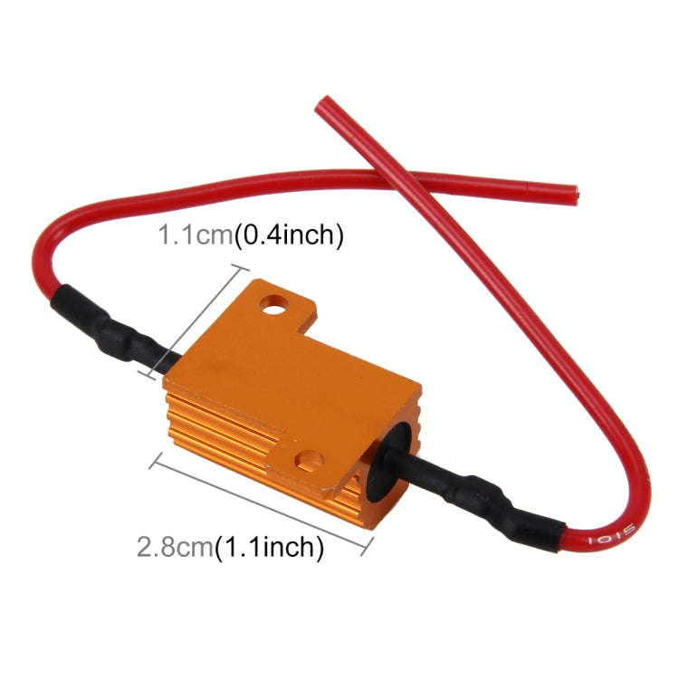 2 PCS Car Canbus Error Canceller Decoder Load Resistor LED 25W 25 Ohm No Blinking Decoder, 25W 25...