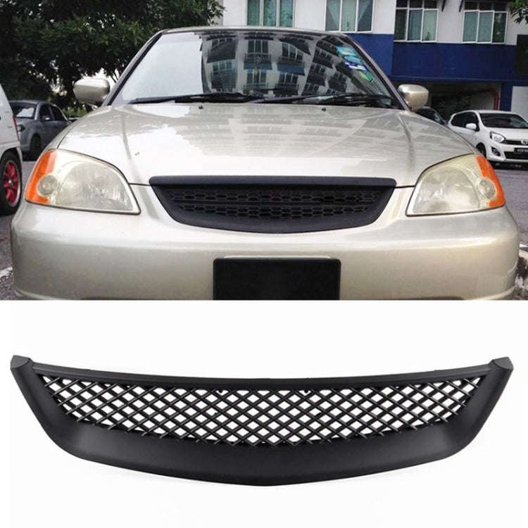 Car Front Racing Front Grille Grid ABS Insect Net for Honda Civic 2001-2003, For Honda Civic 2001...