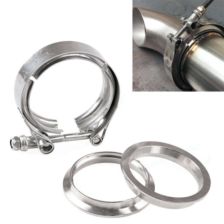 3 inch Car Turbo Exhaust Downpipe V-Band Clamp Stainless Steel 304 Flange Clamp, 3 inch V-Band Clamp