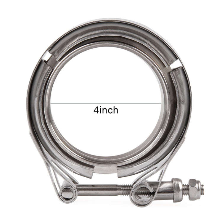4 inch Car Turbo Exhaust Downpipe V-Band Clamp Stainless Steel 304 Flange Clamp, 4 inch V-Band Clamp