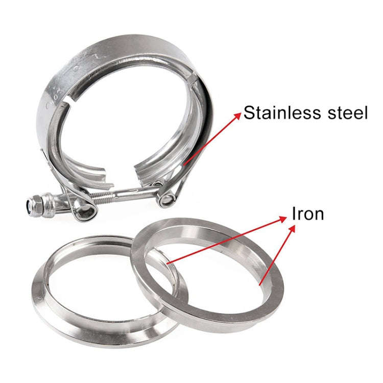 4 inch Car Turbo Exhaust Downpipe V-Band Clamp Stainless Steel 304 Flange Clamp, 4 inch V-Band Clamp