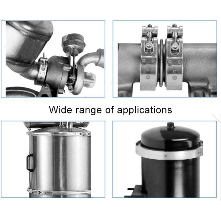 4 inch Car Turbo Exhaust Downpipe V-Band Clamp Stainless Steel 304 Flange Clamp, 4 inch V-Band Clamp