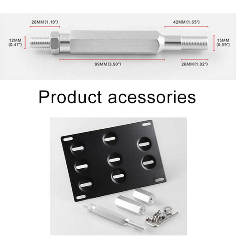 Car Front Bumper Tow Hook License Plate Mounting Bracket Holder for Subaru