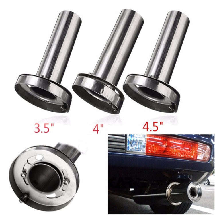 4.5 inch Universal Car 304 Stainless Steel Exhaust Pipe Muffler Adjustable Tail Muffler Tip , 4.5...