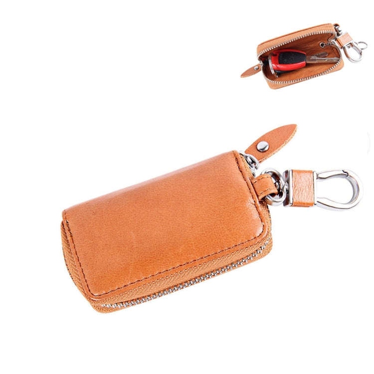 Universal Pure Cow Leather Waist Hanging Zipper Wallets Key Holder Bag (No Include Key), Key Hold...