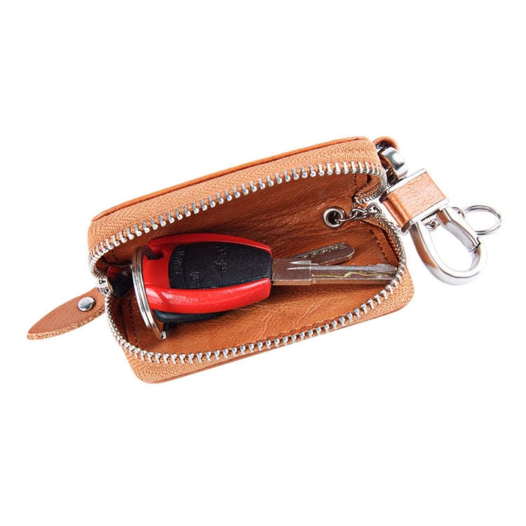 Universal Pure Cow Leather Waist Hanging Zipper Wallets Key Holder Bag (No Include Key), Key Hold...