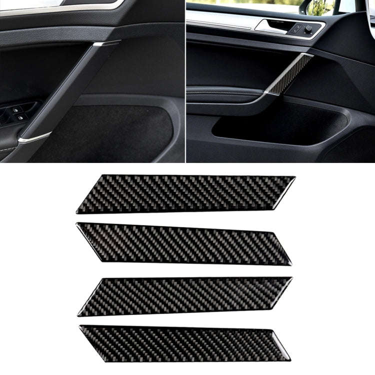 Car Carbon Fiber Door Handle Decorative Sticker for Volkswagen Golf 7 2013-2017, Door Handle