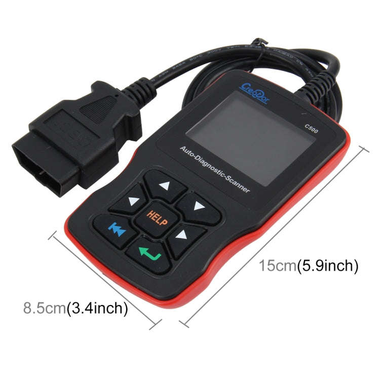 C500 Code Scanner 320*240 Pixel Display Car Scanner  Fault Code Reader Scanner Update Online Auto...