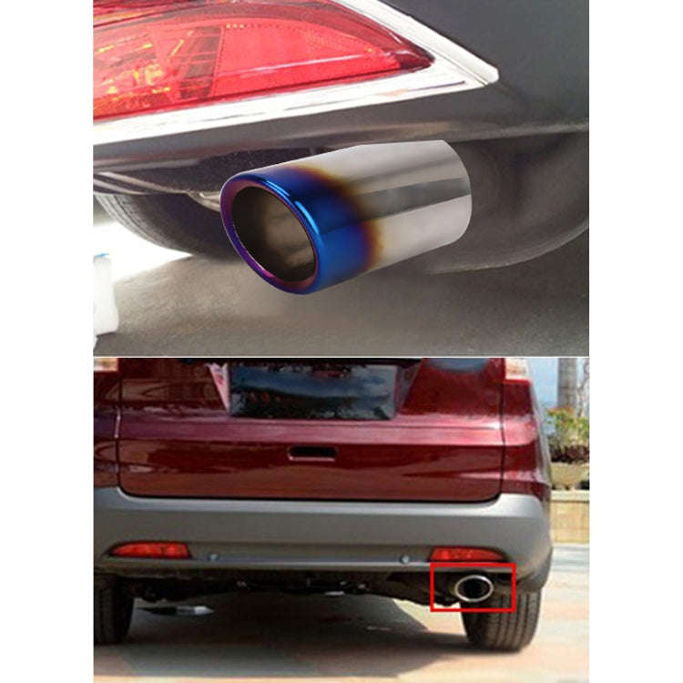 2 PCS Car Styling Stainless Steel Exhaust Tail Muffler Tip Pipe for VW Volkswagen 1.8T/2T Swept V...