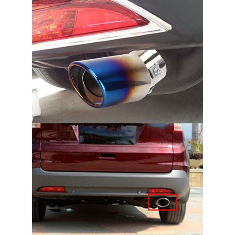 Universal Car Styling Stainless Steel Curved Exhaust Tail Muffler Tip Pipe