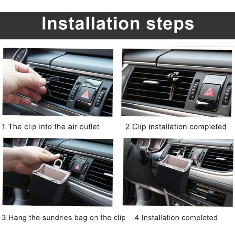 Universal Car Air Vent Mount Outlet Storage Box Case Bag Pouch Phone Holder, Air Vent Storage Box