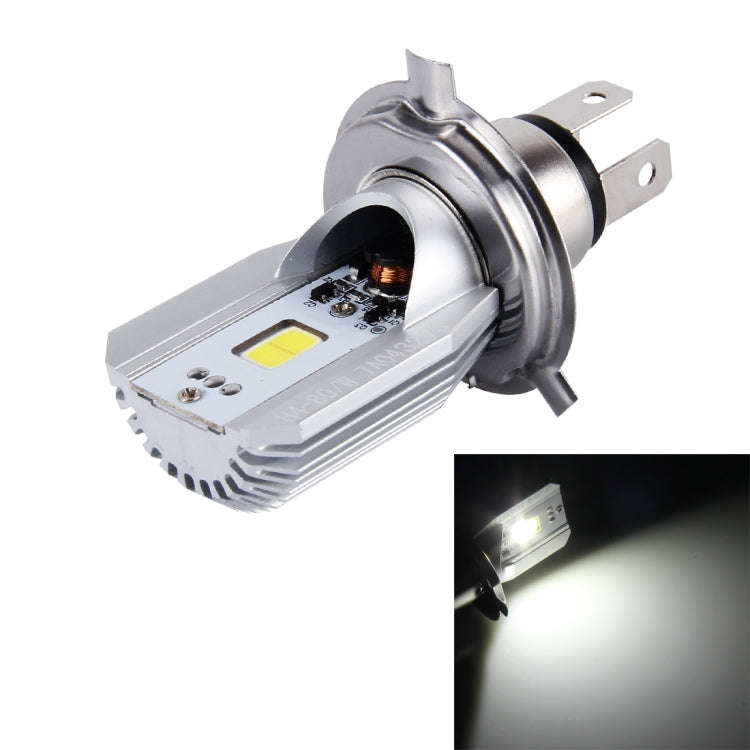 H4 12W 800lm 6000K COB LEDs Motorcycle Headlight Lamp, DC 6-80V, 12W 800LM