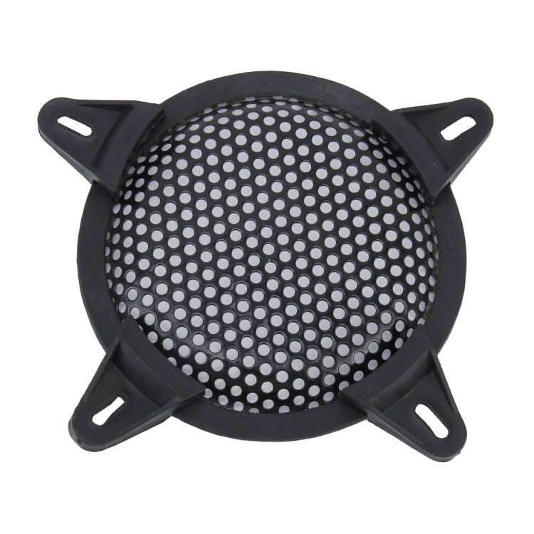 5 inch Car Auto Metal Mesh Black Round Hole Subwoofer Loudspeaker Protective Cover Mask Kit with ...
