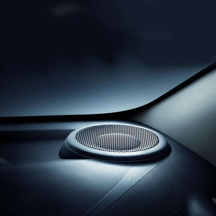 5 inch Car Auto Metal Mesh Black Round Hole Subwoofer Loudspeaker Protective Cover Mask Kit with ...