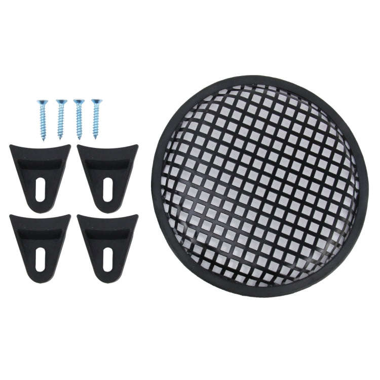 8 inch Car Auto Metal Mesh Black Square Hole Subwoofer Loudspeaker Protective Cover Mask Kit with...