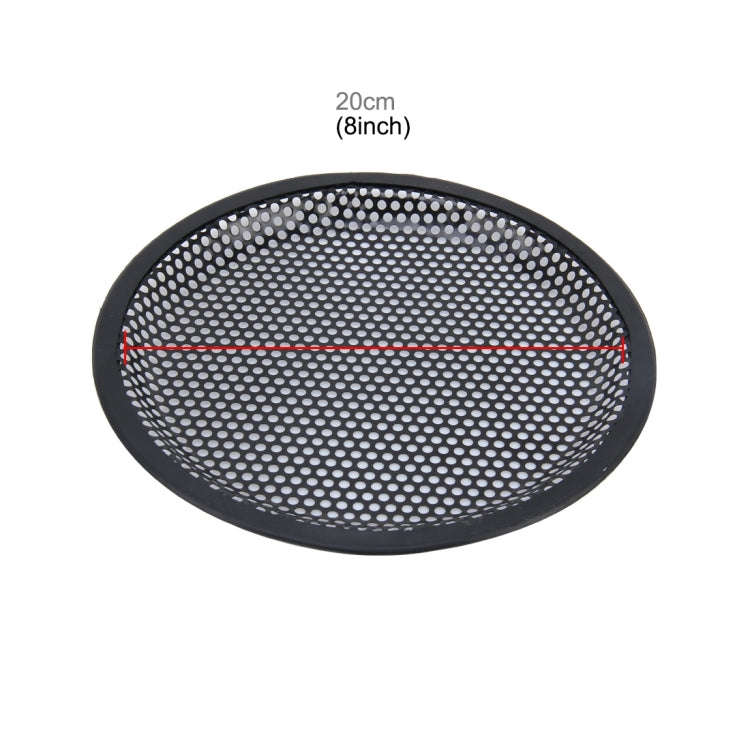 8 inch Car Auto Metal Mesh Black Round Hole Subwoofer Loudspeaker Protective Cover Mask Kit with ...