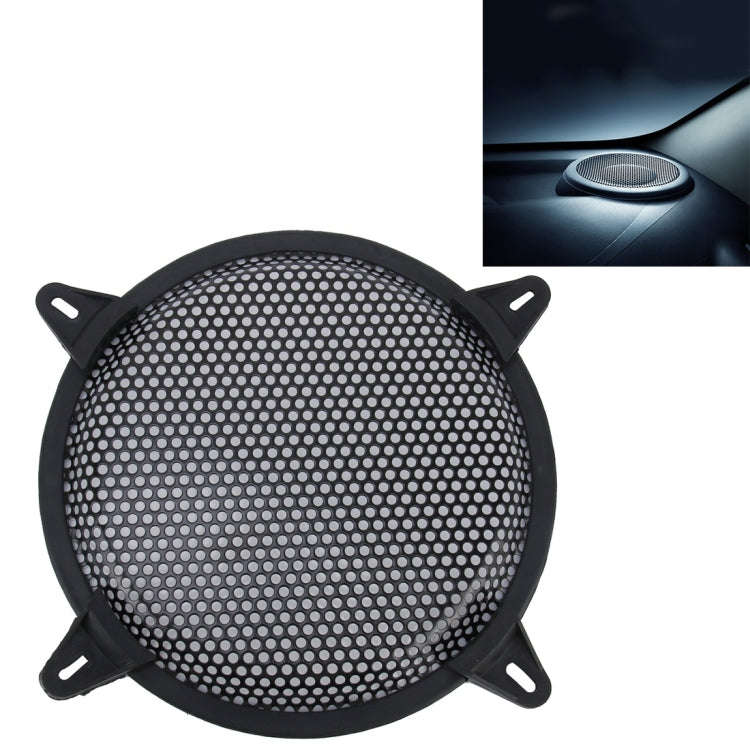 8 inch Car Auto Metal Mesh Black Round Hole Subwoofer Loudspeaker Protective Cover Mask Kit with ...