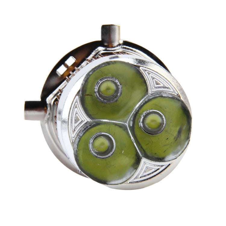 H4 9W 900 LM 6000K Static + Strobe Light Motorcycle Headlight Lamp with 3 COB White Light Lamps a...