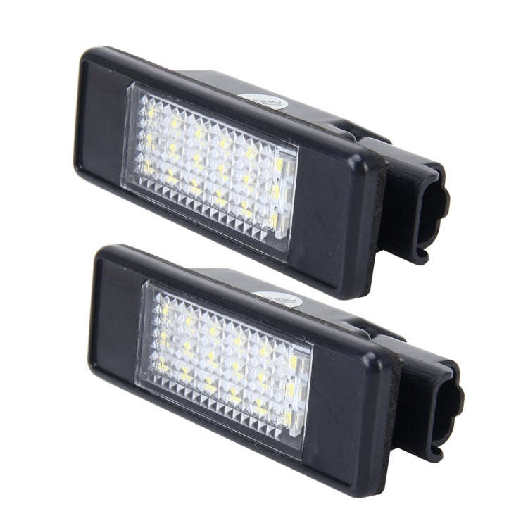 2 PCS License Plate Light with 24 SMD-3528 Lamps for Peugeot Citroen (White Light), For Peugeot C...