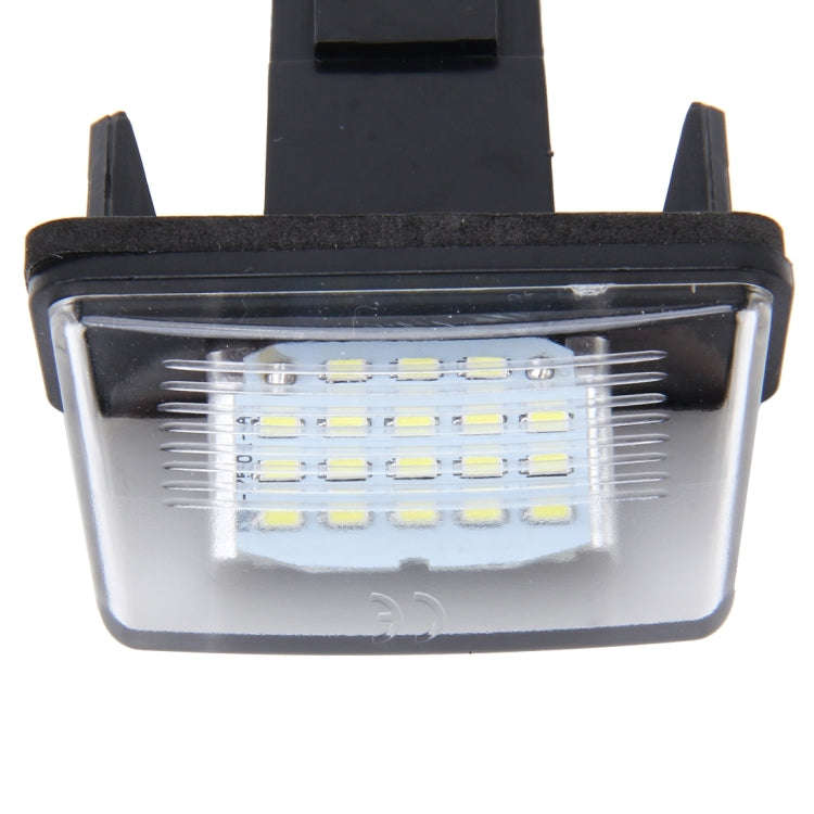 2 PCS License Plate Light with 24 SMD-3528 Lamps for Peugeot Citroen, For Peugeot