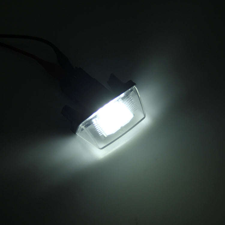 2 PCS License Plate Light with 24 SMD-3528 Lamps for Peugeot Citroen, For Peugeot