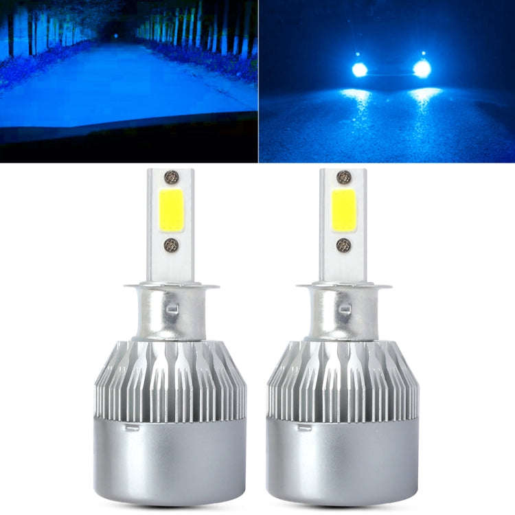 2 PCS  H3 18W 1800 LM 6000K IP68 Canbus Constant Current Car LED Headlight with 2 COB Lamps, DC 9...