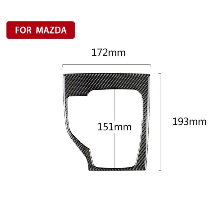 Car Carbon Fiber Left Drive Gear Frame A Decorative Sticker for Mazda Axela 2013-2016, Left Drive...