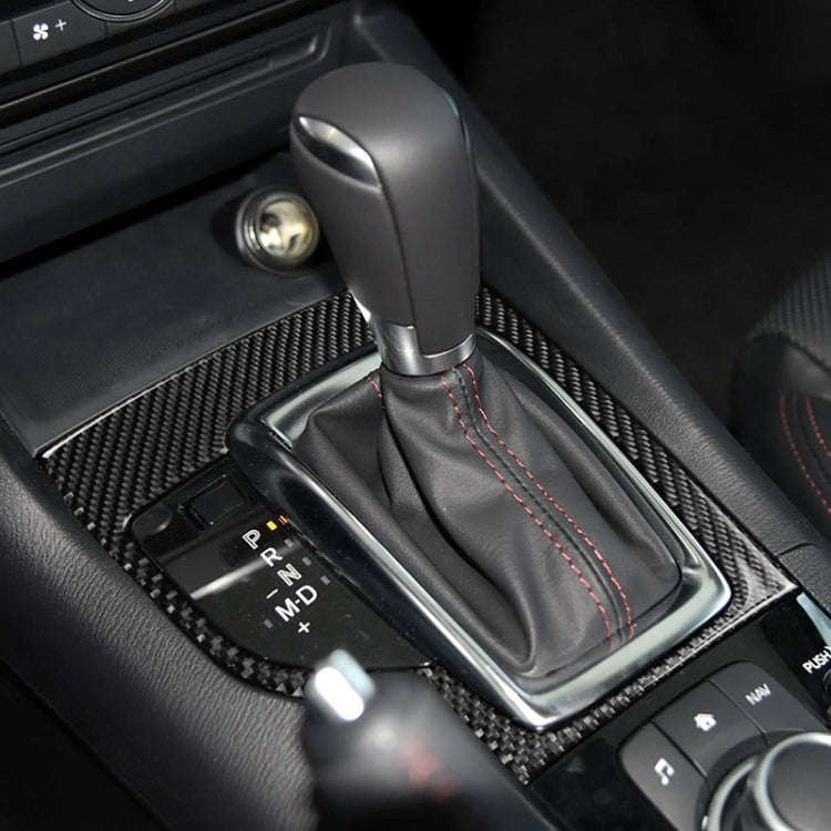 Car Carbon Fiber Left Drive Gear Frame A Decorative Sticker for Mazda Axela 2013-2016, Left Drive...
