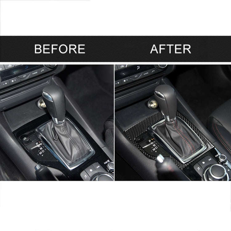 Car Carbon Fiber Left Drive Gear Frame A Decorative Sticker for Mazda Axela 2013-2016, Left Drive...