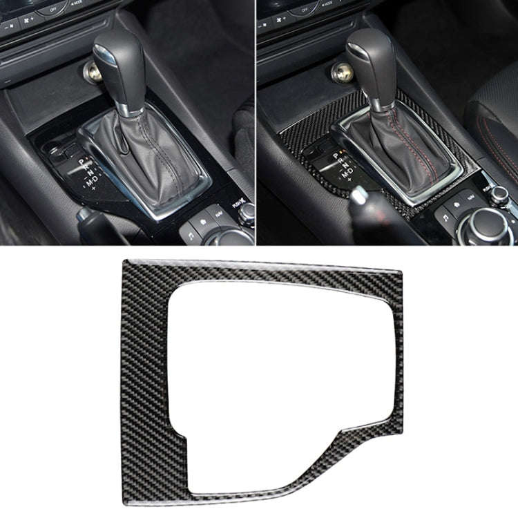 Car Carbon Fiber Left Drive Gear Frame A Decorative Sticker for Mazda Axela 2013-2016, Left Drive...