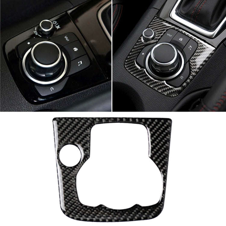 Car Carbon Fiber Right Drive Multimedia Frame A Decorative Sticker for Mazda Axela 2013-2016, Rig...