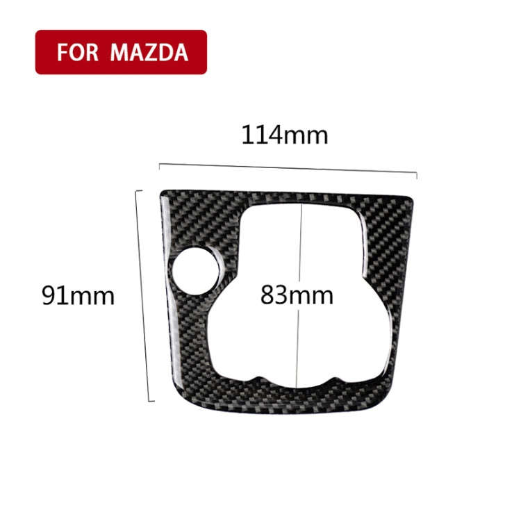 Car Carbon Fiber Right Drive Multimedia Frame A Decorative Sticker for Mazda Axela 2013-2016, Rig...