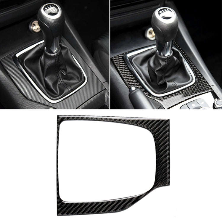 Car Carbon Fiber Left Drive Manual Gear Frame C Decorative Sticker for Mazda Axela 2017-2018, Lef...
