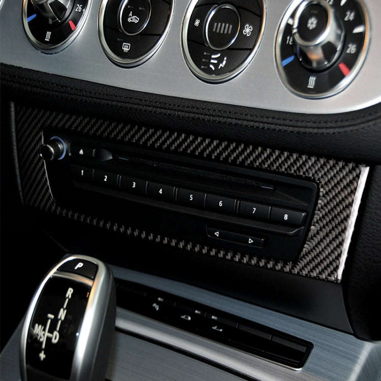 Car Carbon Fiber Central Control CD Panel Solid Color Decorative Sticker for BMW Z4 2009-2015, Ce...