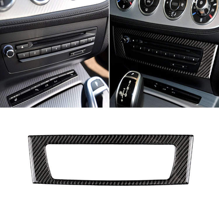 Car Carbon Fiber Central Control CD Panel Solid Color Decorative Sticker for BMW Z4 2009-2015, Ce...