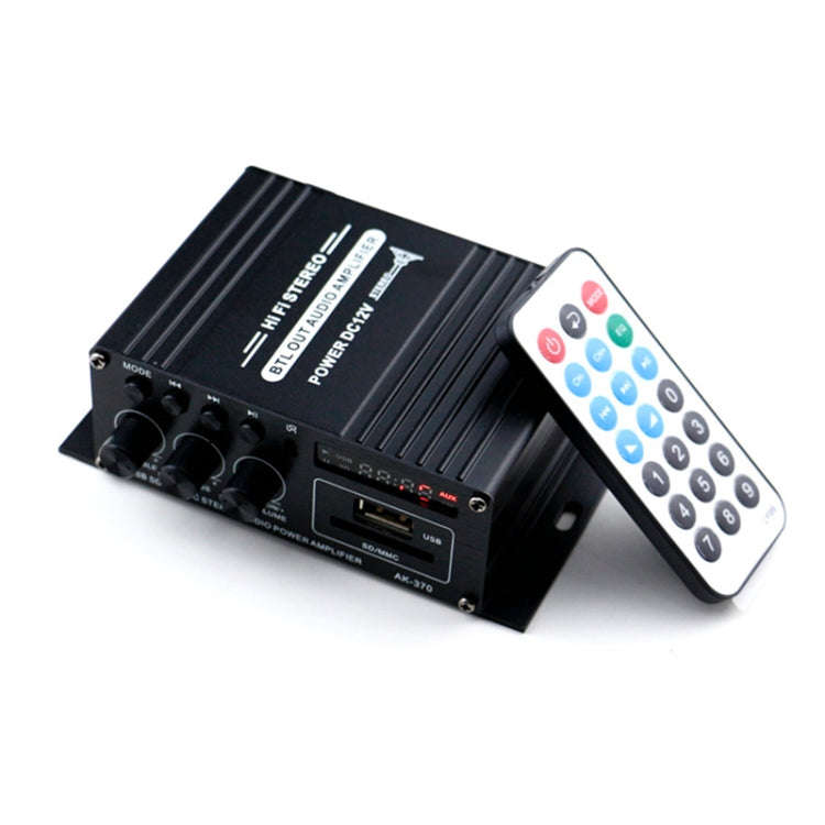 AK370 12V Household / Car Bluetooth HIFI Amplifier Audio with Remote Control , AK370