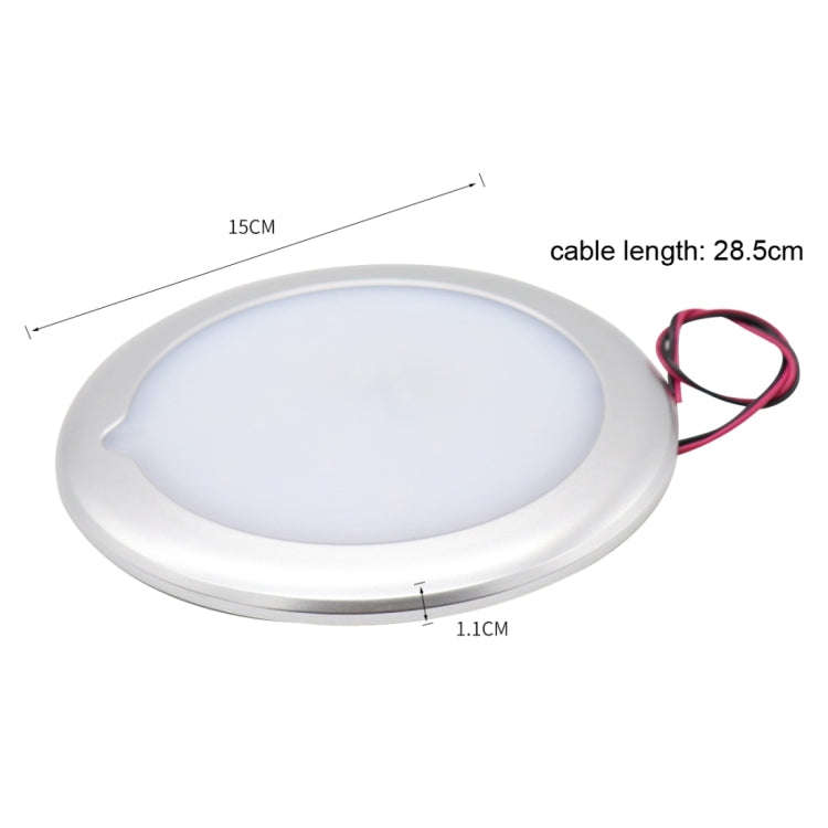 DC 9-30V 4.5W 3000-3300K IP67 Marine RV Dimmable 150mm LED Dome Light Ceiling Lamp, with Touch Co...