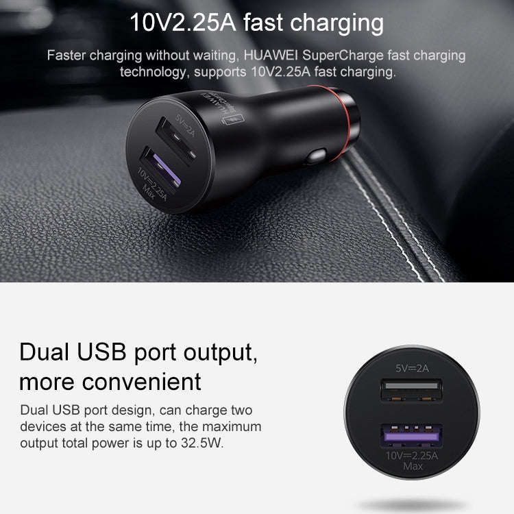 Original Huawei CP36 Dual USB Super Fast Charging Car Charger (Max 22.5W SE), CP36