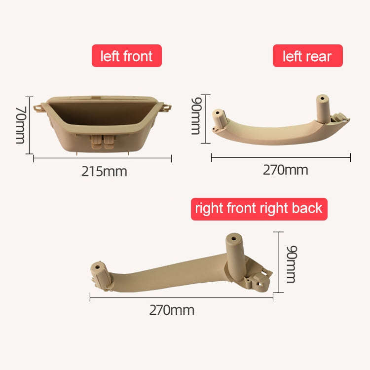 Car Front Left Inside Doors Handle Pull Trim Cover 5141 7394 519-1 for BMW X3 X4, Left Driving, F...