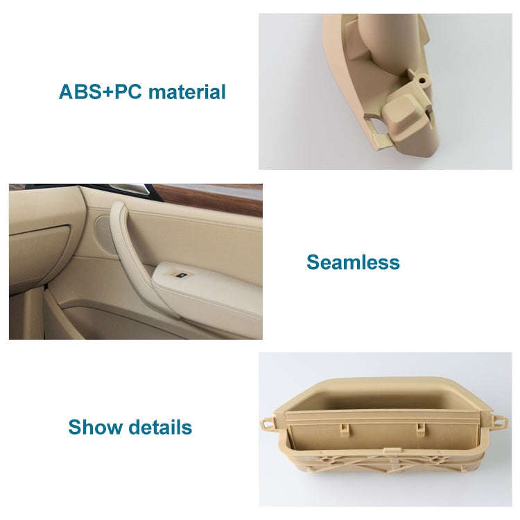 Car Front Left Inside Doors Handle Pull Trim Cover 5141 7394 519-1 for BMW X3 X4, Left Driving, F...