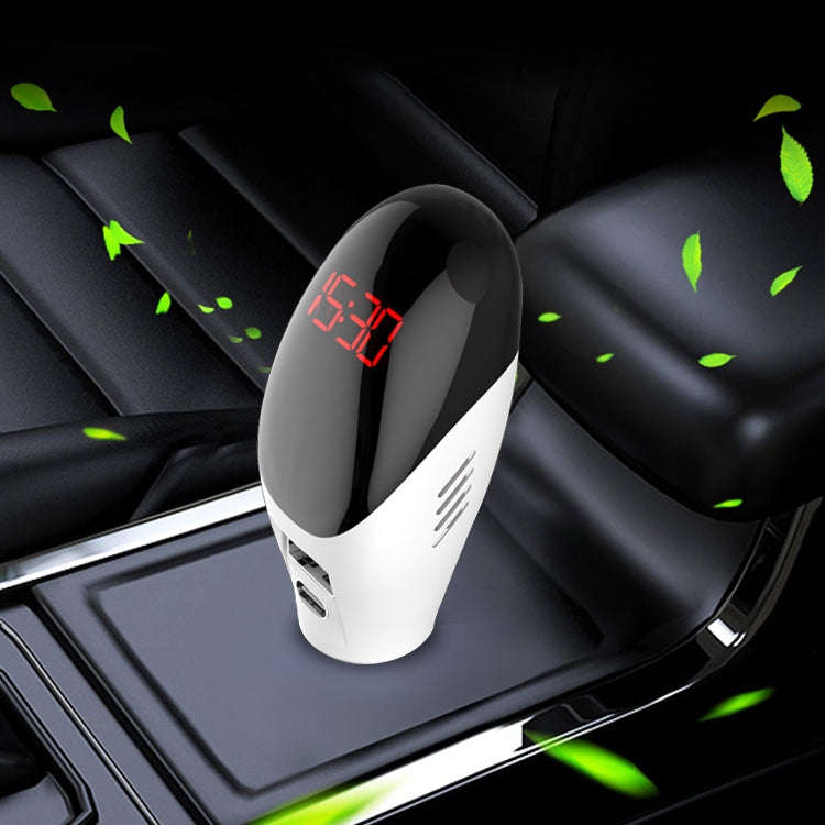 Multifunctional Formaldehyde Removal Air Purifier QC3.0 Car Phone Charger Display Screen