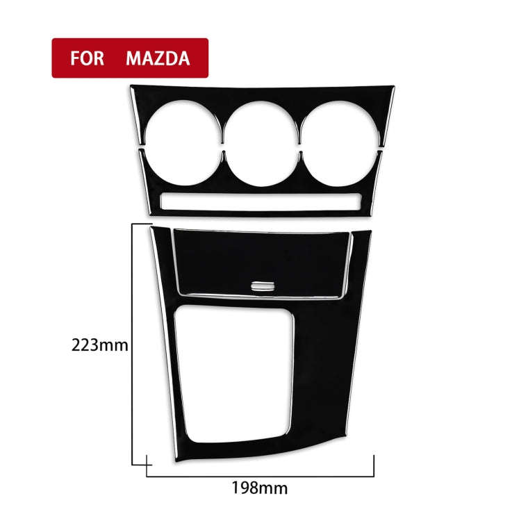 For Mazda 3 Axela 2010-2013 4 in 1 Car AC Gear Frame Set A Decorative Sticker, Left Drive, AC Gea...