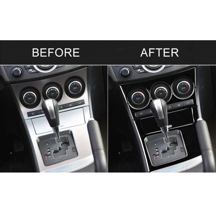 For Mazda 3 Axela 2010-2013 4 in 1 Car AC Gear Frame Set A Decorative Sticker, Left Drive, AC Gea...