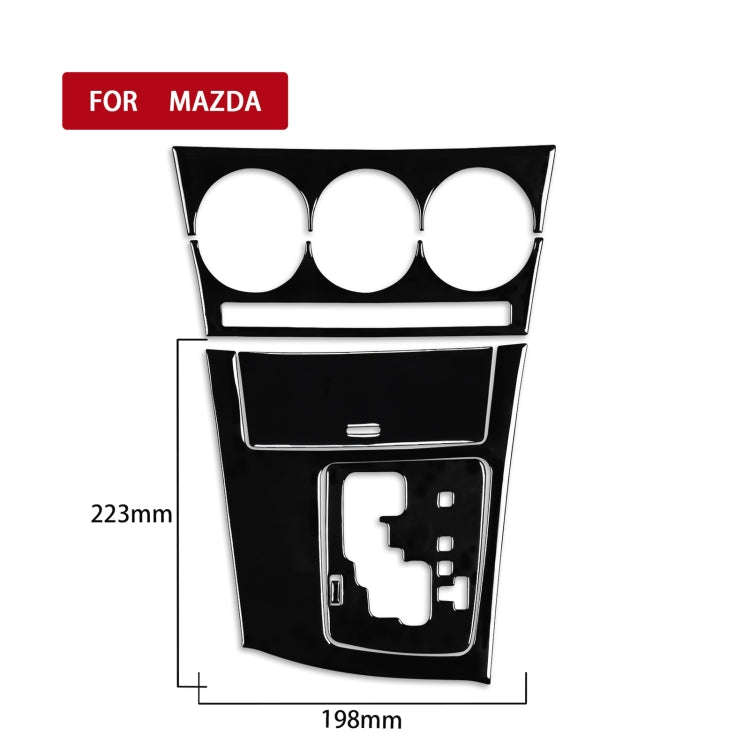 For Mazda 3 Axela 2010-2013 6 in 1 Car AC Gear Panel Set A Decorative Sticker, Right Drive, AC Ge...