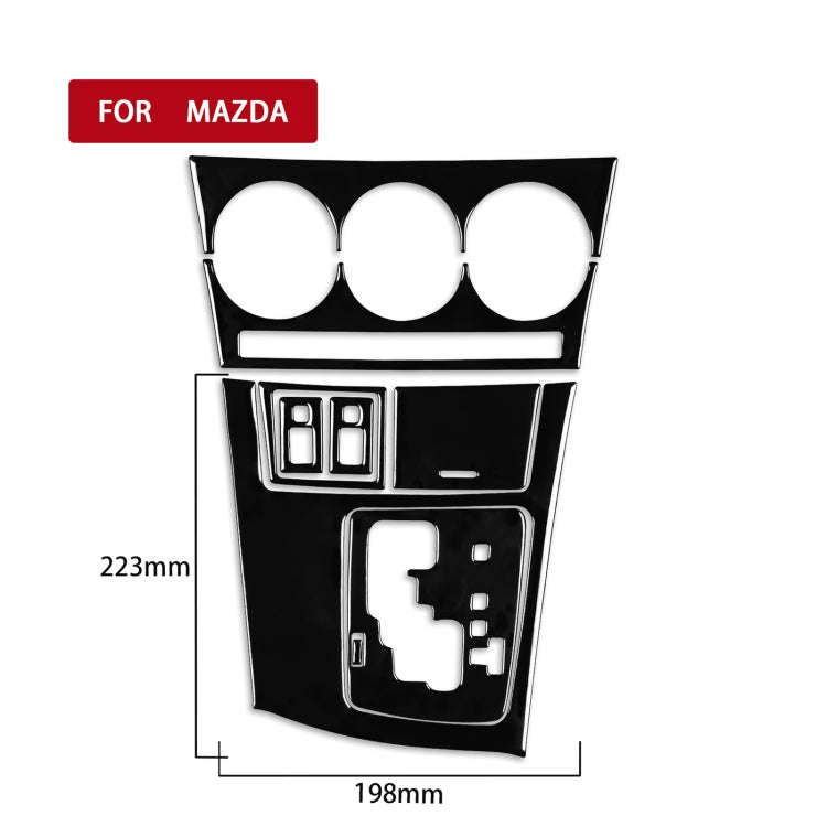 For Mazda 3 Axela 2010-2013 9 in 1 Car AC Gear Panel Set C Decorative Sticker, Right Drive, AC Ge...