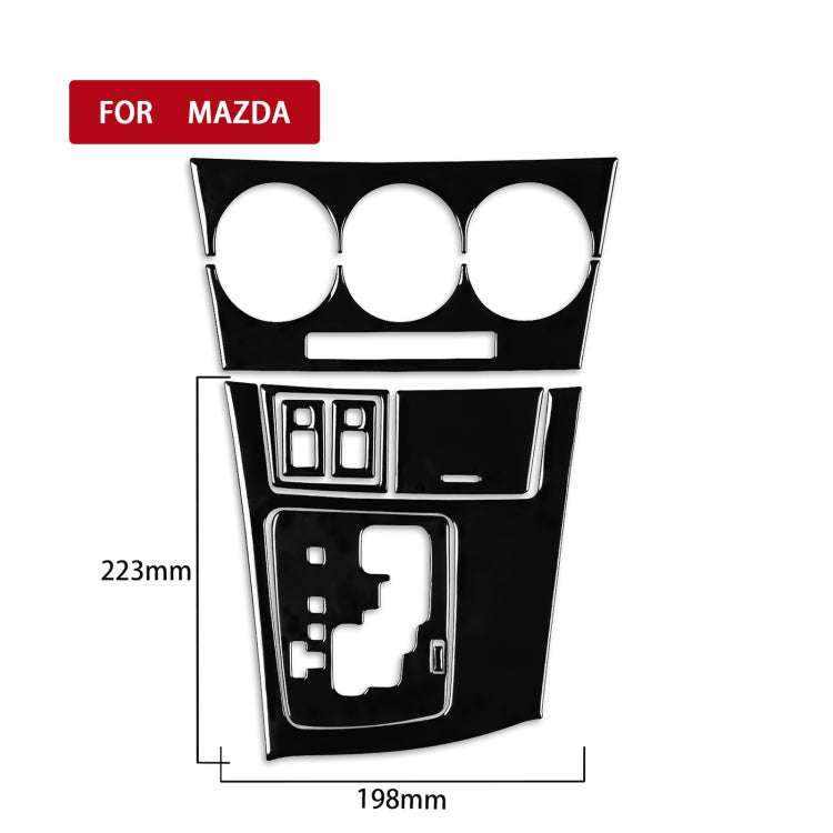 For Mazda 3 Axela 2010-2013 9 in 1 Car AC Gear Panel Set D Decorative Sticker, Left Drive, AC Gea...