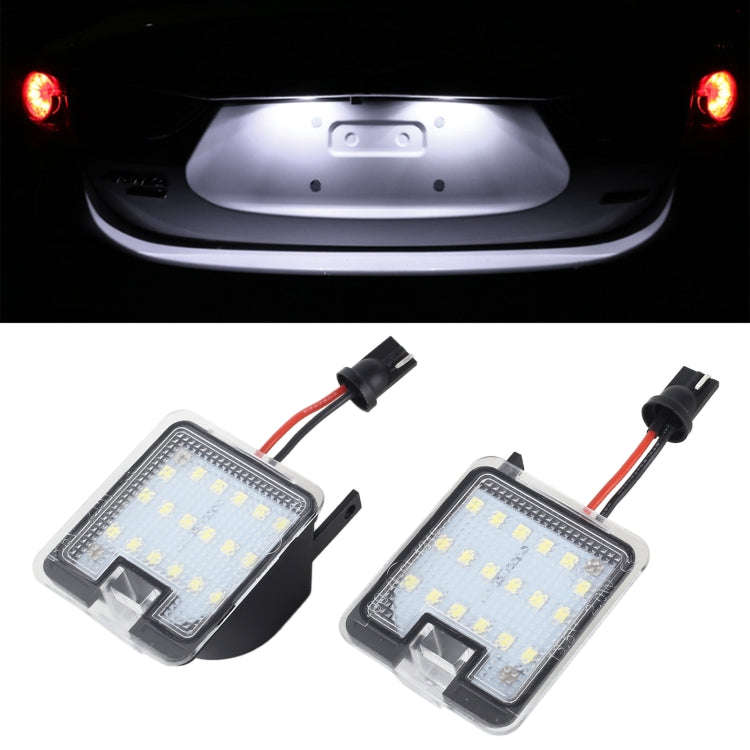 2pcs For Ford Focus 2015- Car License Plate Lamp, For Ford Focus 2015-