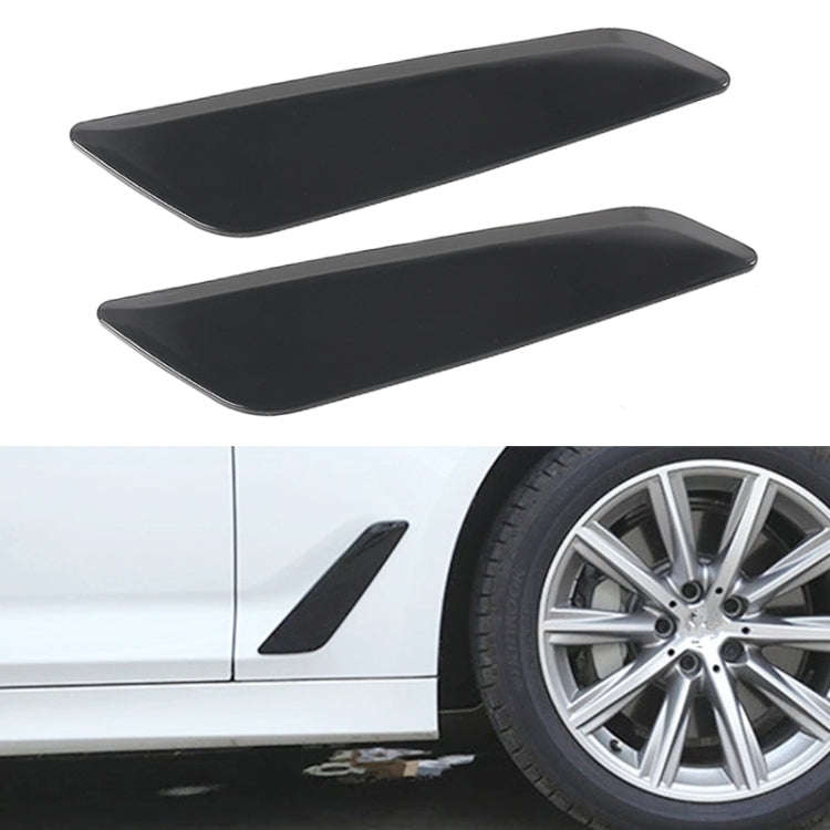 Car ABS Fender Decorative Sticker for BMW 5 Series 525Li 530Li, Bright Black, Bright Black